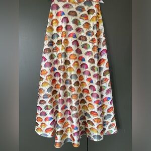 Umbrella print maxi skirt